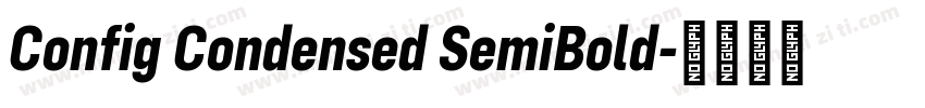 Config Condensed SemiBold字体转换